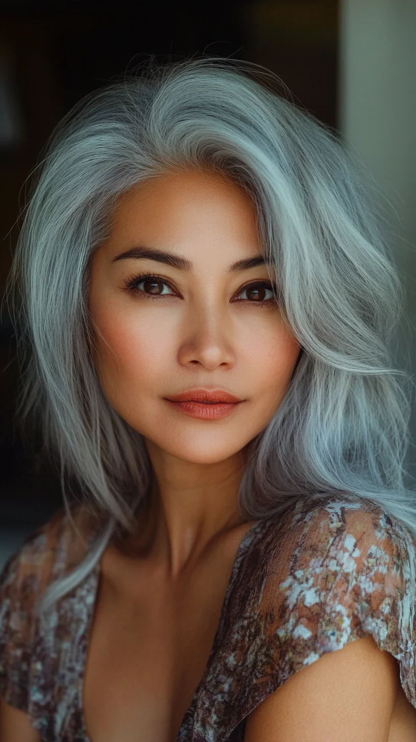 Embrace Effortless Elegance with Luscious Silver Waves