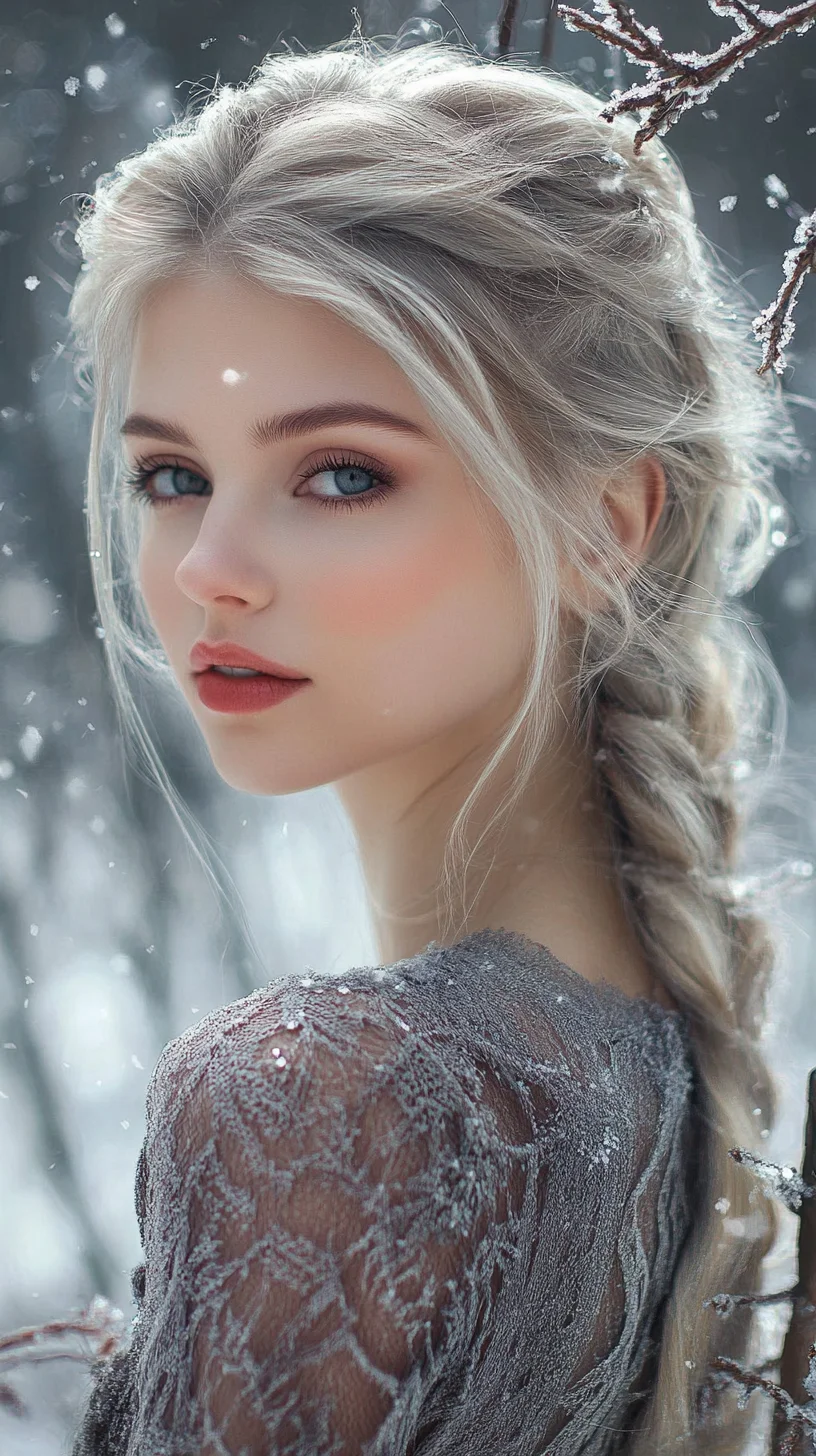 Embrace Elegance: The Frosted Braided Beauty for a Glamorous Winter Look