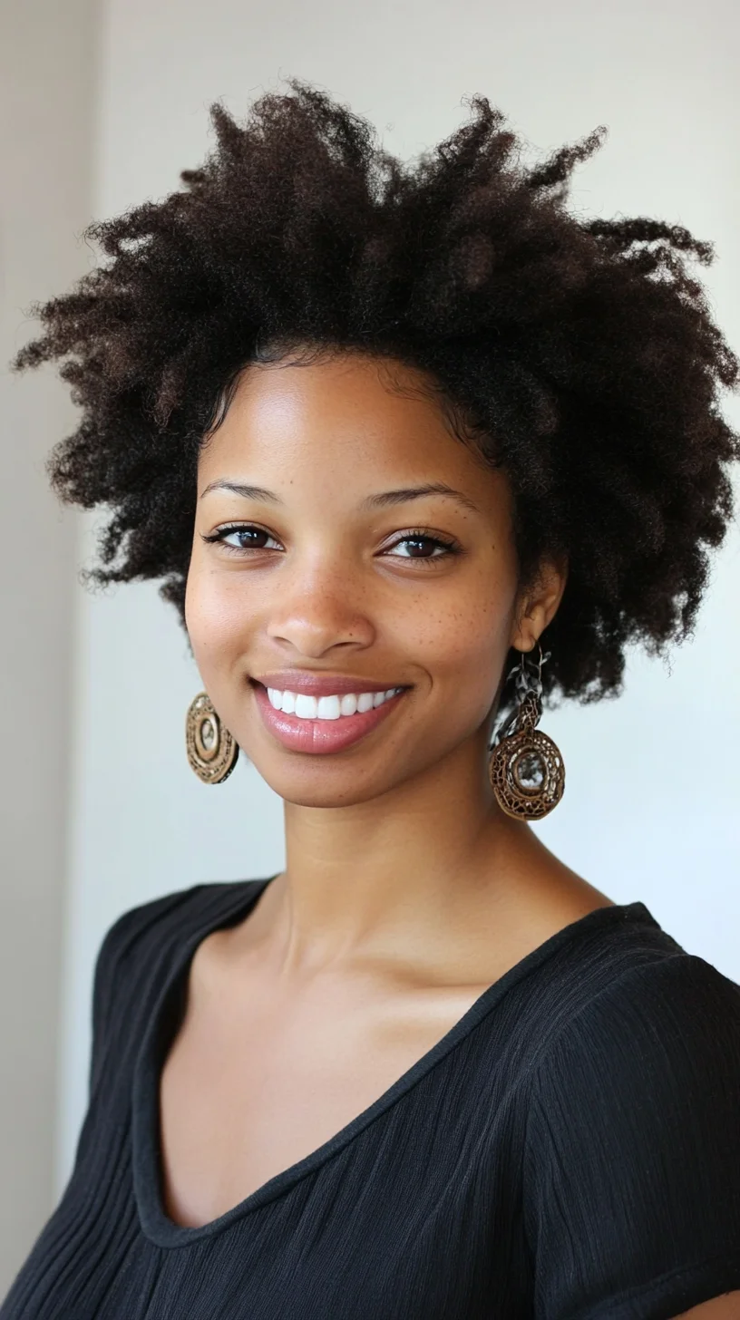 Embrace Natural Texture with a Fabulous Voluminous Afro Hairstyle