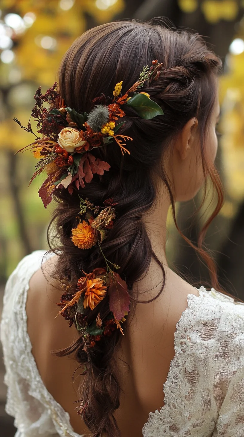 Embrace Nature’s Charm with a Whimsical Floral-Braided Hairstyle