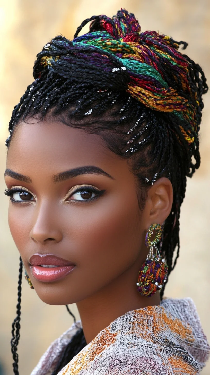 Embrace Vibrant Elegance: A Chic Twist on Braided Updos