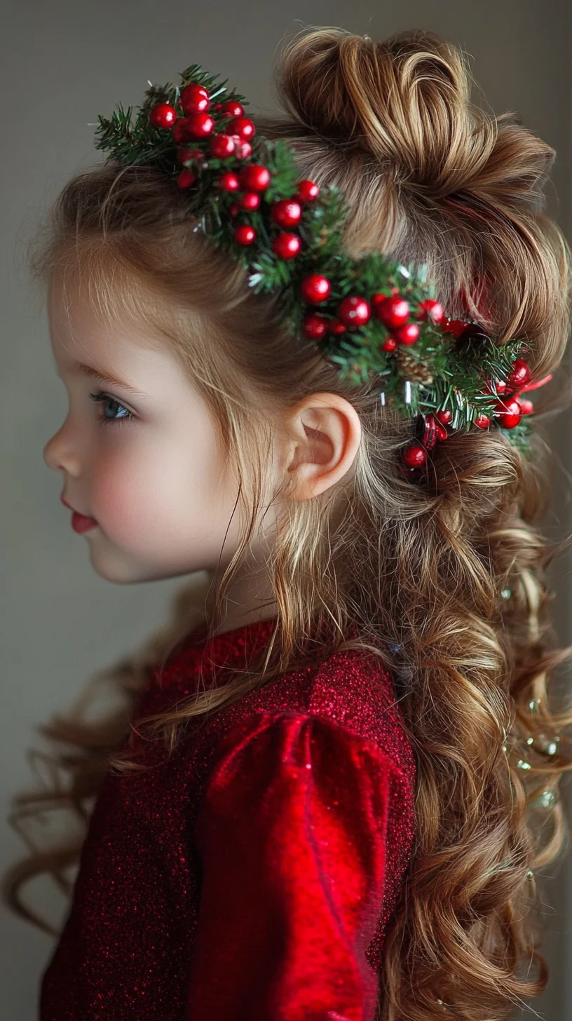 Enchanting Holiday Waves: The Perfect Festive Updo for Little Girls