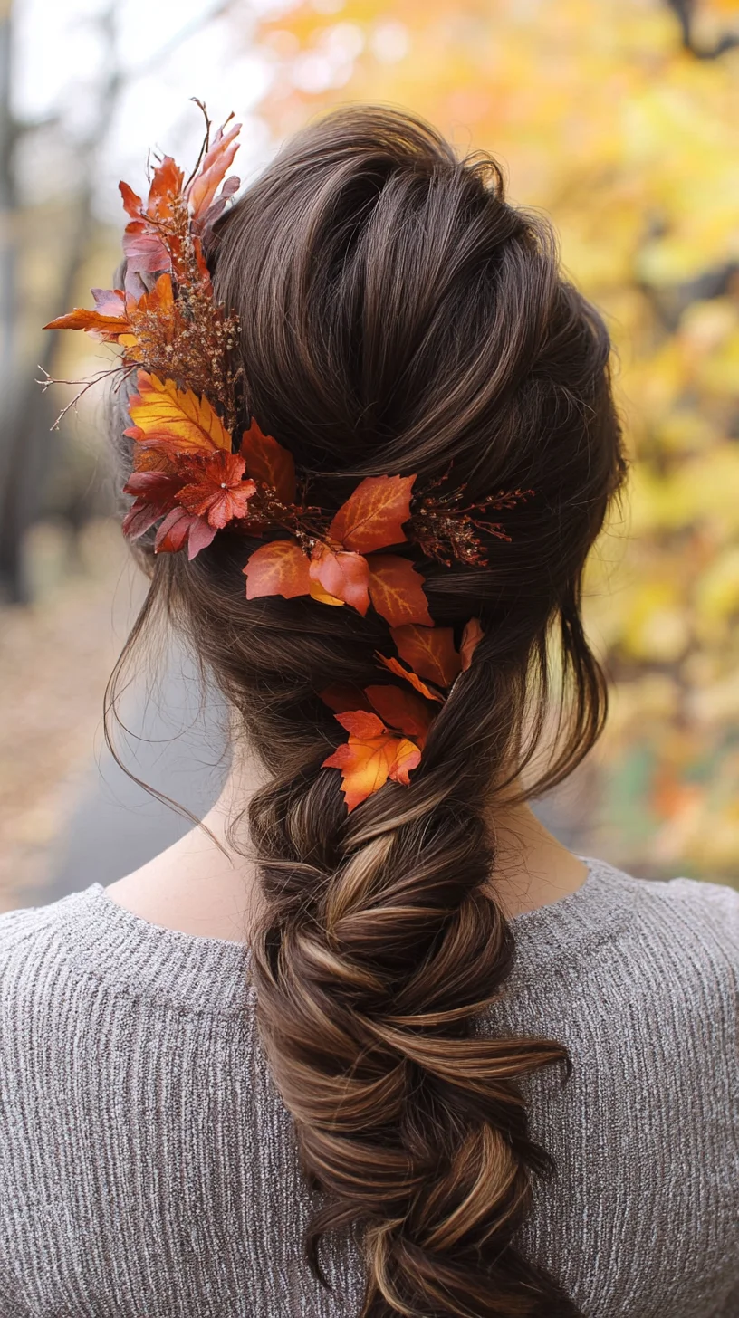 Fall-Inspired Braided Beauty with Nature's Touch