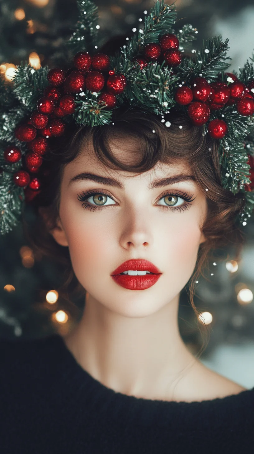 Festive Elegance: A Chic Holiday Updo with Intricate Accents