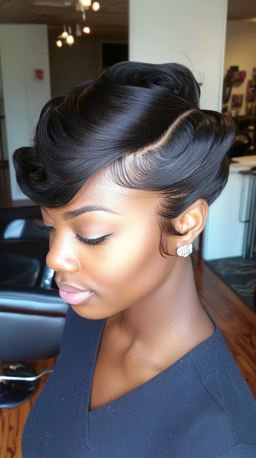 Glamorous Vintage Waves: Effortless Elegance for Any Occasion