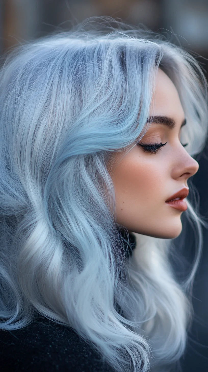 Icy Pastel Waves: Embrace the Chill with this Stunning Hair Trend