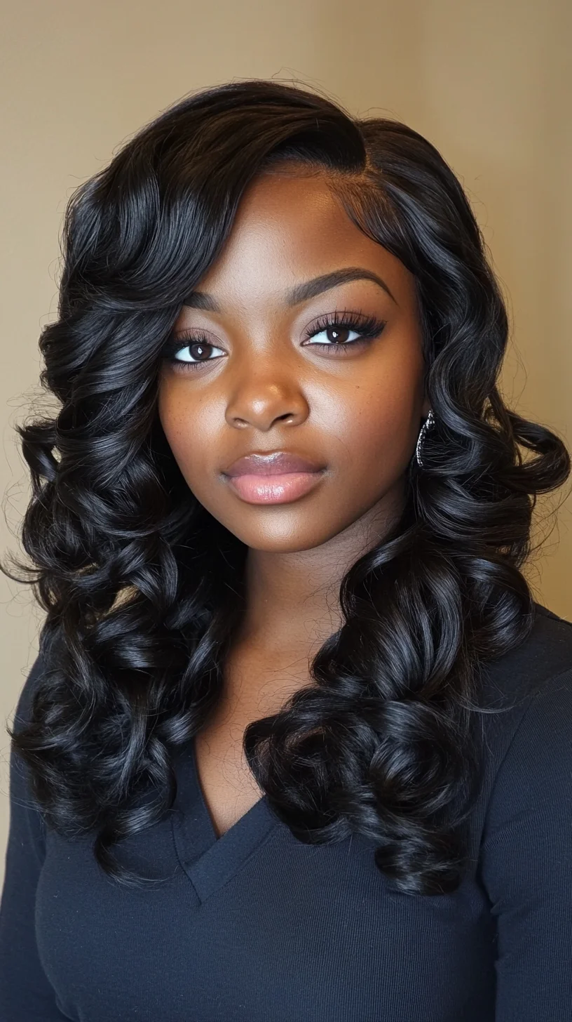 Luxurious Cascading Curls: Elevate Your Look with Effortless Glamour