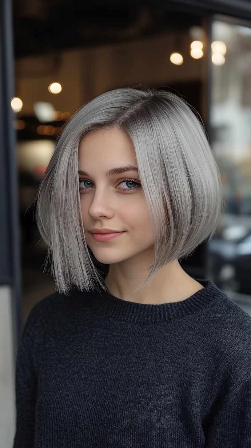 Modern Silver Bob: Effortlessly Chic and Boldly Stylish