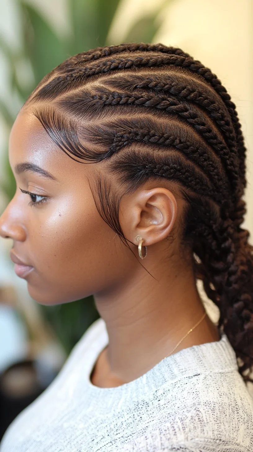 Sleek and Stylish: Braided Bun With Defined Edges for Effortless Elegance