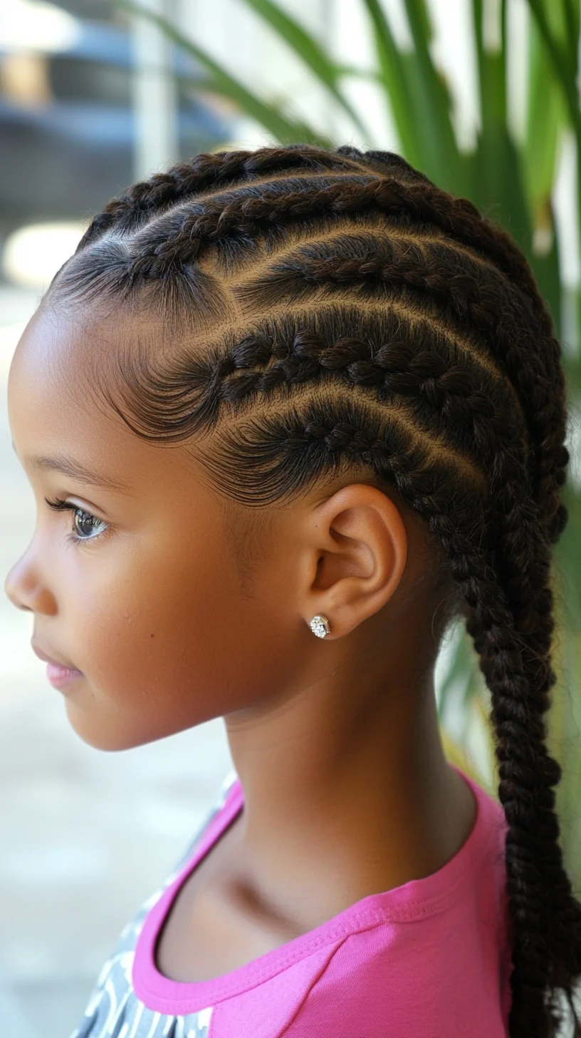 Sleek Braided Perfection: A Stylish Look for Kids with Personality