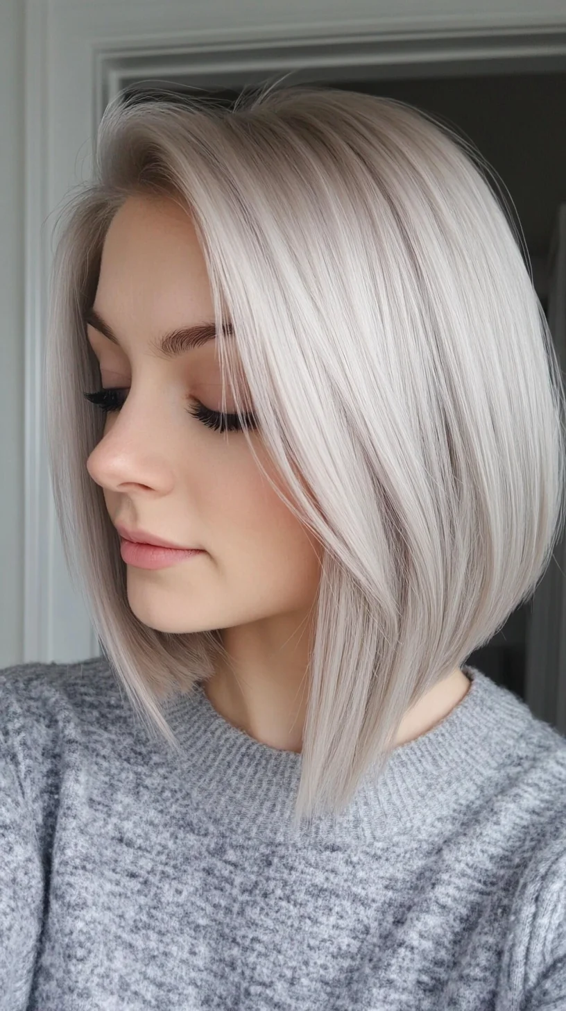 Sleek Silver Bob: A Chic and Modern Take on Timeless Elegance