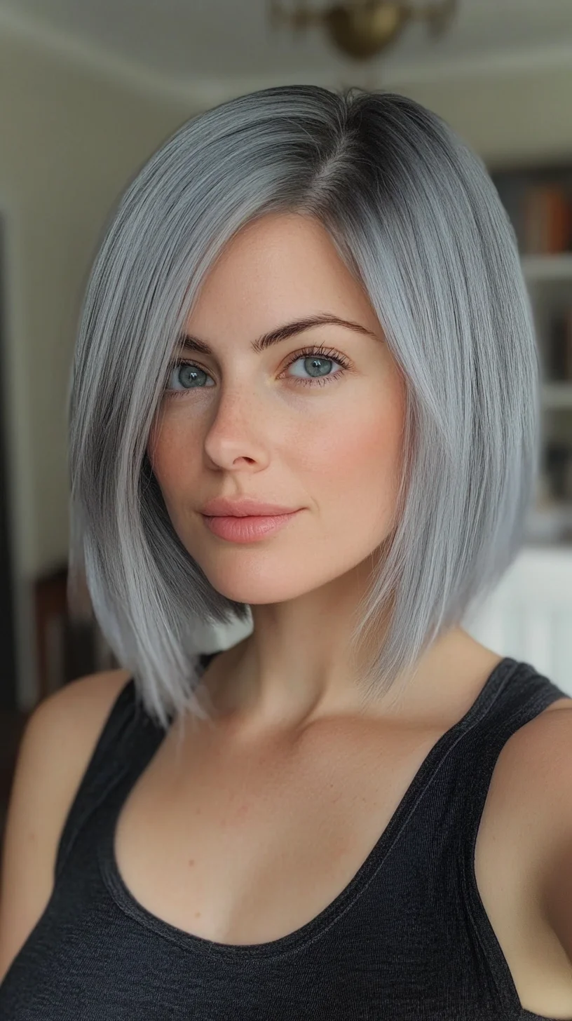 Sleek Silver Bob: The Ultimate Chic Look for Effortless Elegance