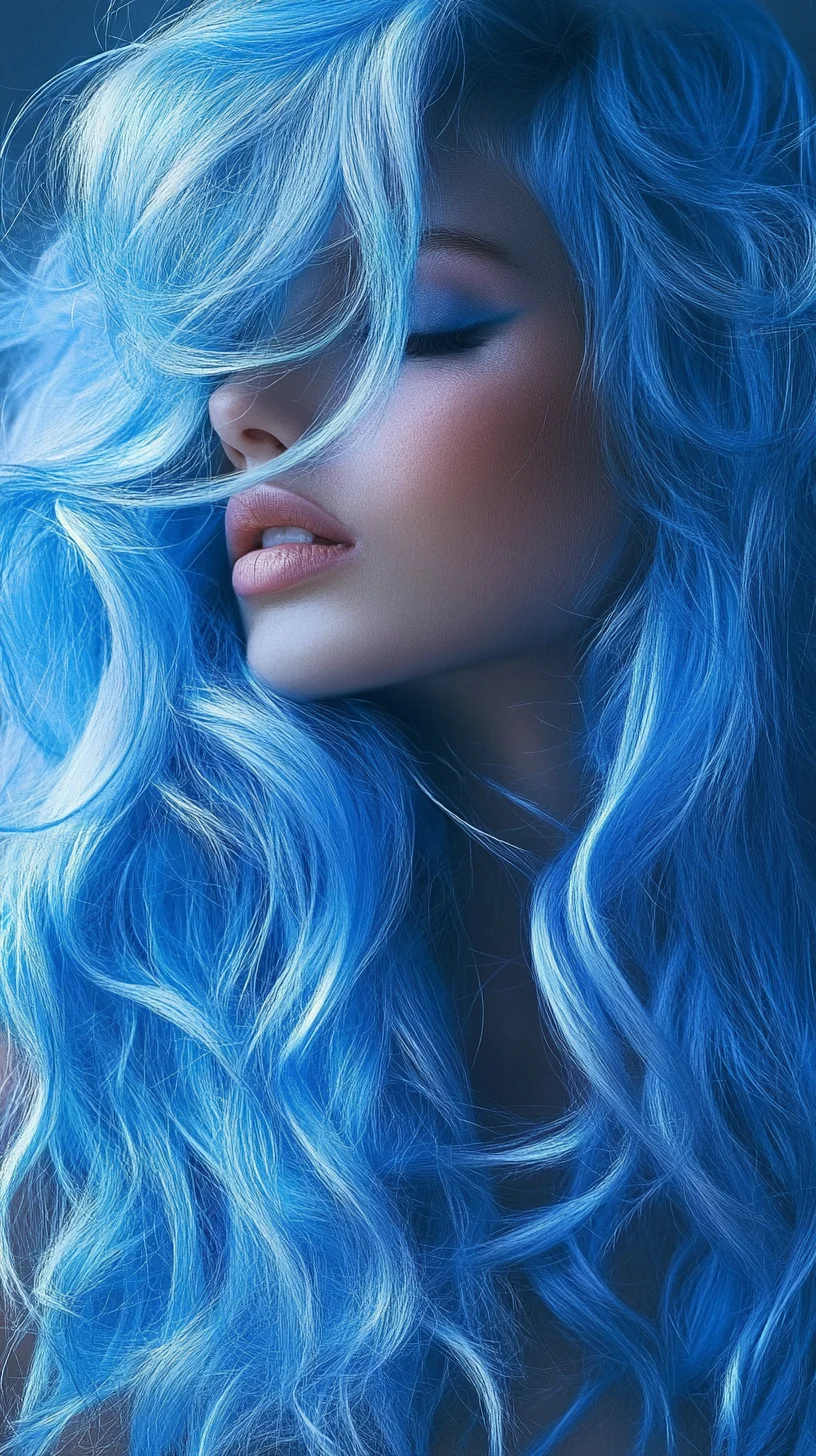 Stunning Electric Blue Waves: Elevate Your Look with Bold Color and Texture