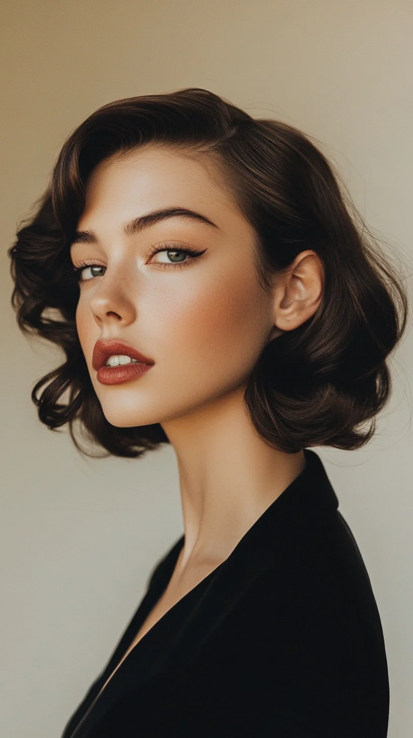 Timeless Elegance: The Soft Vintage Bob with Luscious Curls