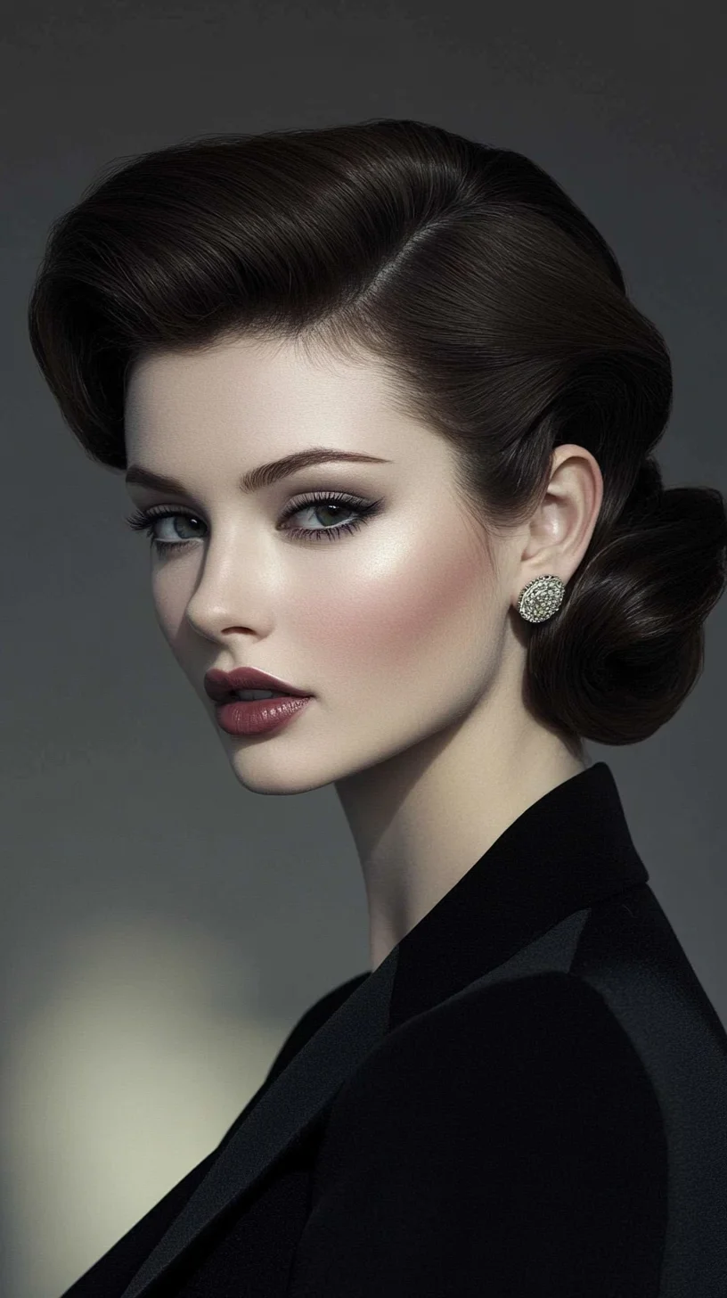 Timeless Elegance: The Vintage-Inspired Hollywood Glam Updo