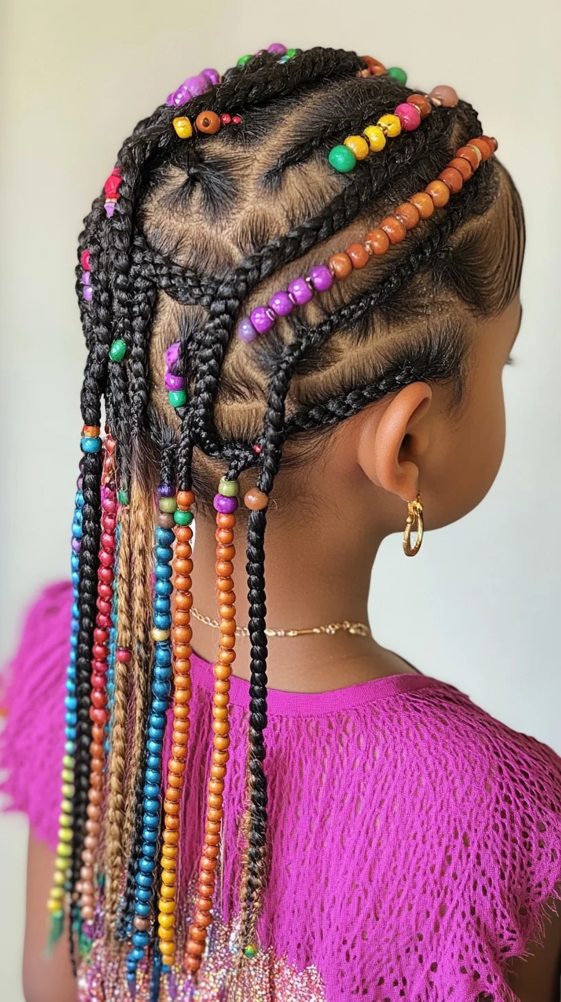 Vibrant Beaded Braids: A Colorful Twist on Classic Protective Styles