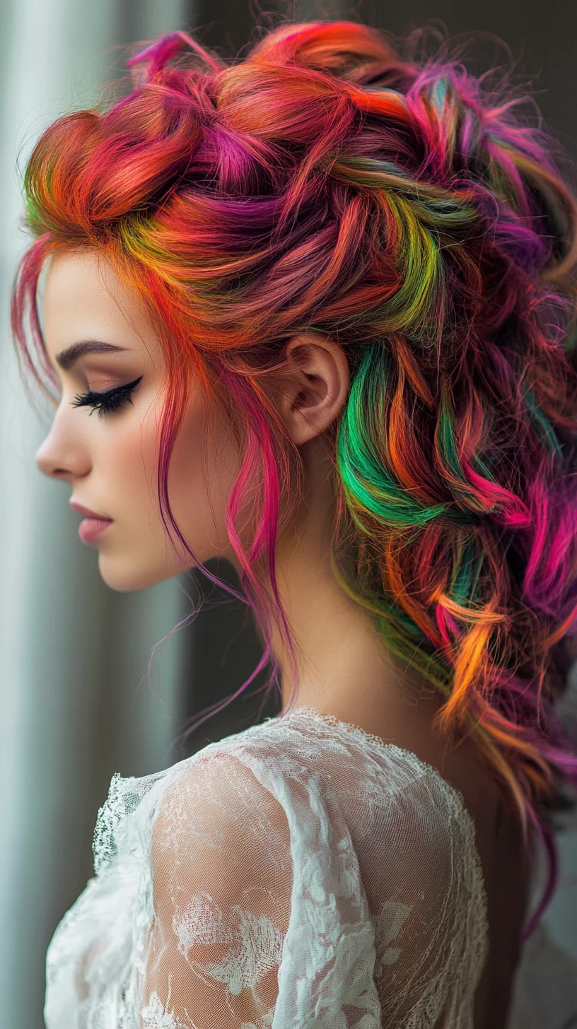 Vibrant Rainbow Waves: A Bold Statement of Color and Texture