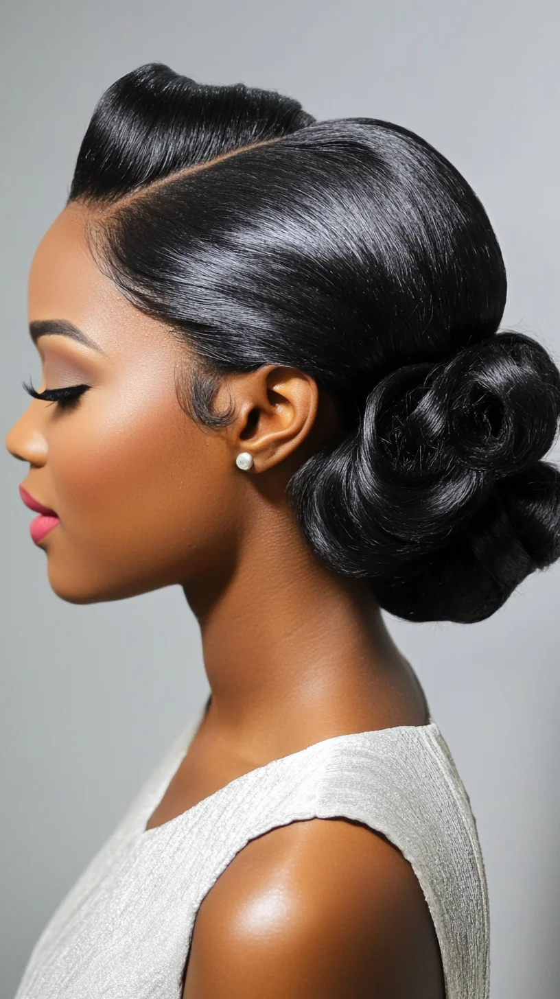 Vintage Elegance: Timeless Glamour in a Chic Rolled Updo