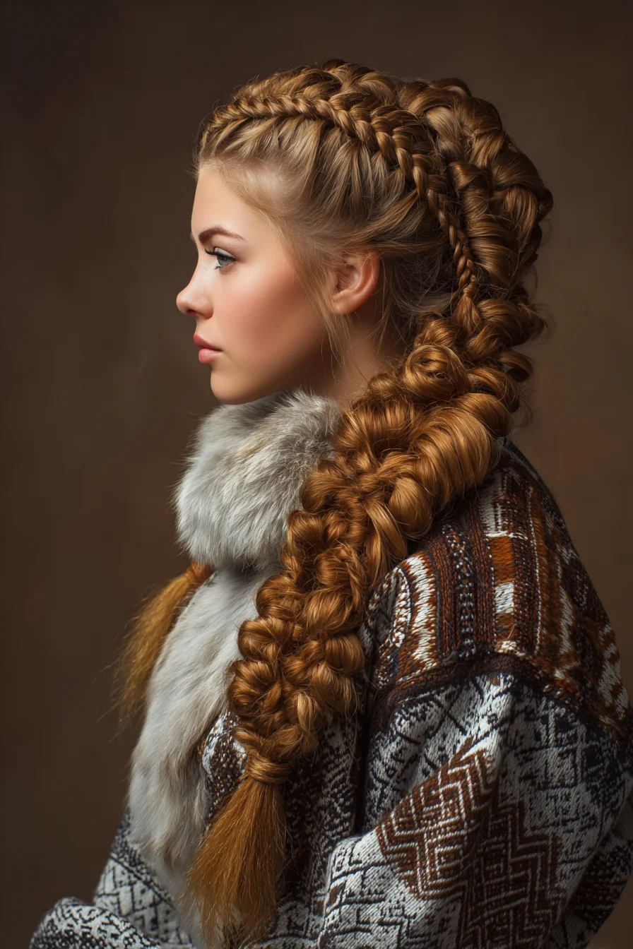 Cascading Voluminous Multi-Braid for Long, Thick Hair