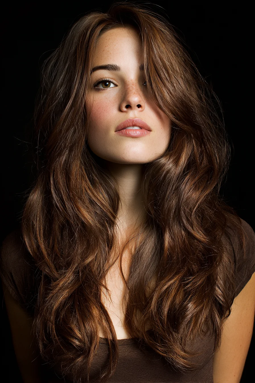 Long Layered Waves with Face‑Framing Curtain Layers