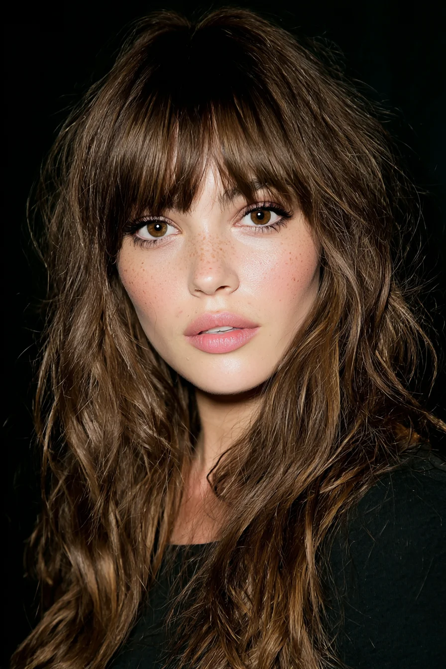 Long Tousled Waves with Curtain Fringe and Shaggy Layers