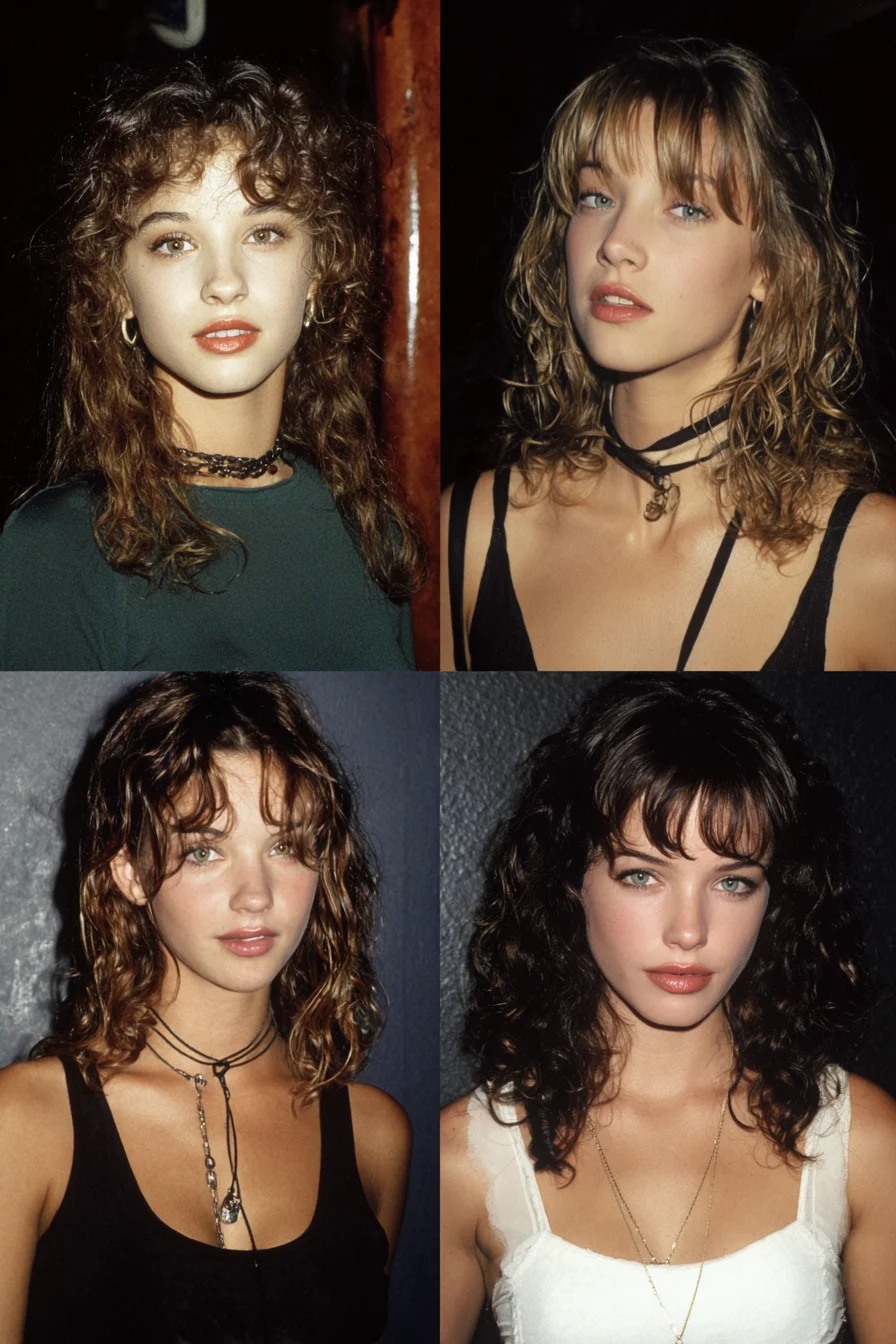 Textured Shoulder-Length Shag with Curtain Bangs
