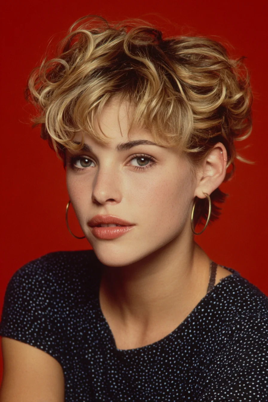 Textured Tousled Pixie with Curtain Fringe — Short Layered Waves