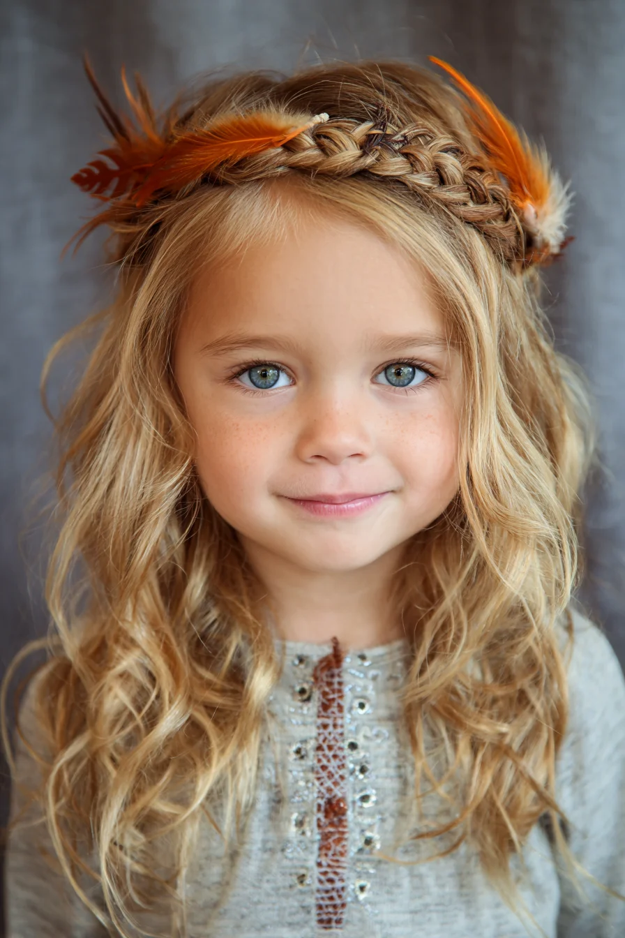 Boho Crown Braid with Loose Beachy Waves — Braided Halo Hair for Fine to Medium Hair
