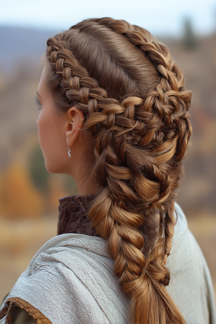 Braided Crown with Chunky Fishtail and Rope Braids — Medium to Thick Hair