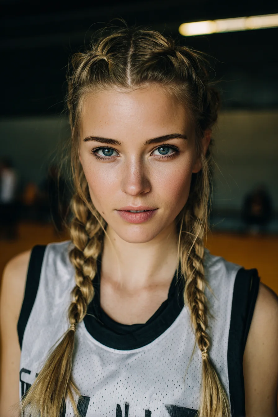 Double Dutch (Boxer) Braids — Sporty Two-Strand Style for Medium-Long Hair