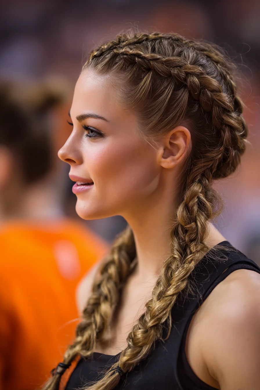Double Dutch (Boxer) Braids with Crown Detail — Long Hair Styling