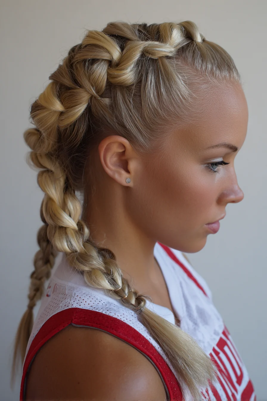 Double Dutch Braids — Tight Center-Parted Braids for Medium–Long Hair