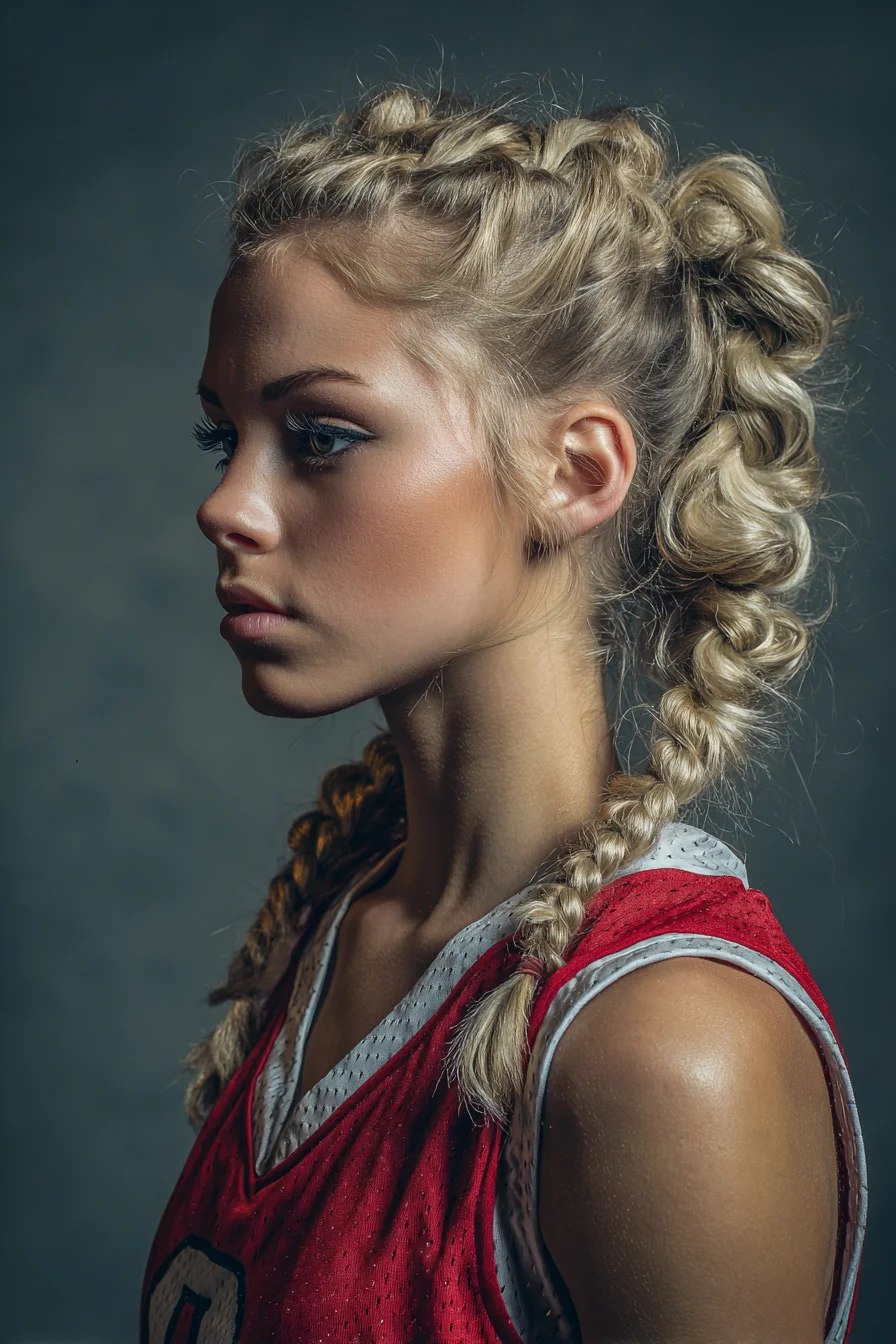 Double Dutch Braids with Textured Bubble Finish