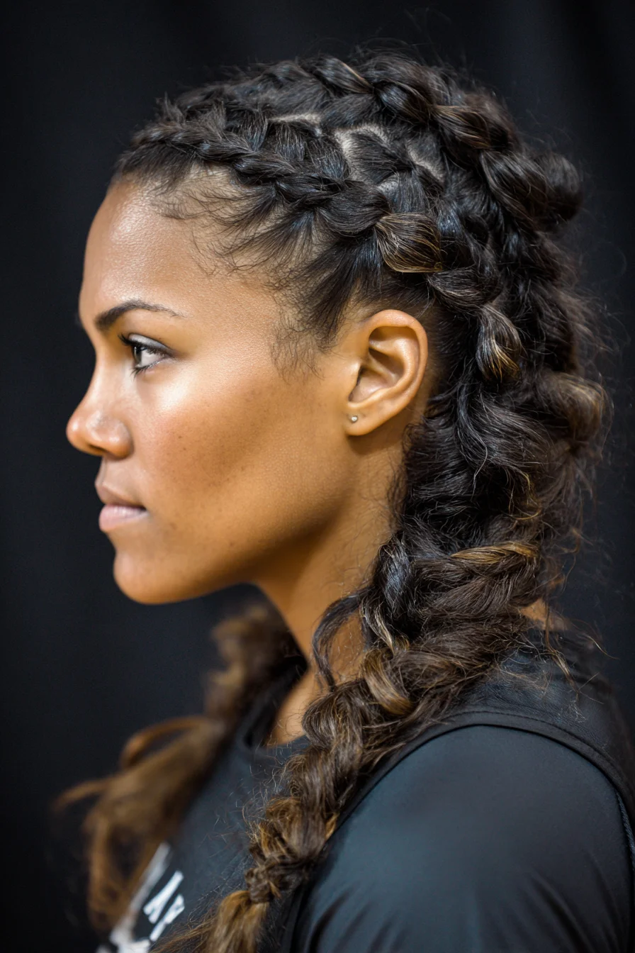 Double Dutch Braids with Textured, Voluminous Ends