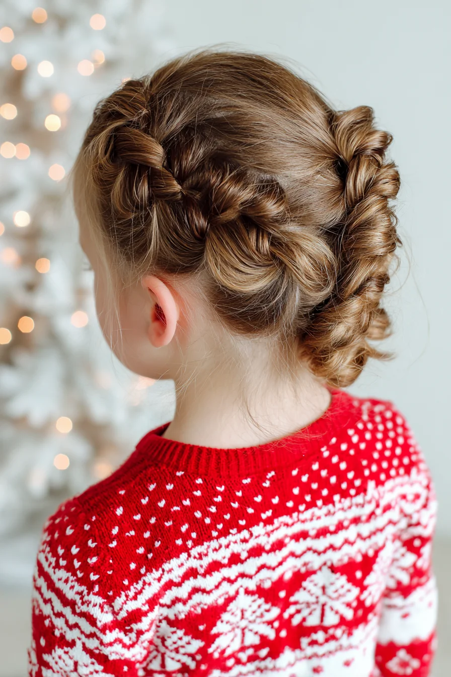 Double Dutch Rope Braids Into Low Twisted Bun — Child-Friendly Braided Updo