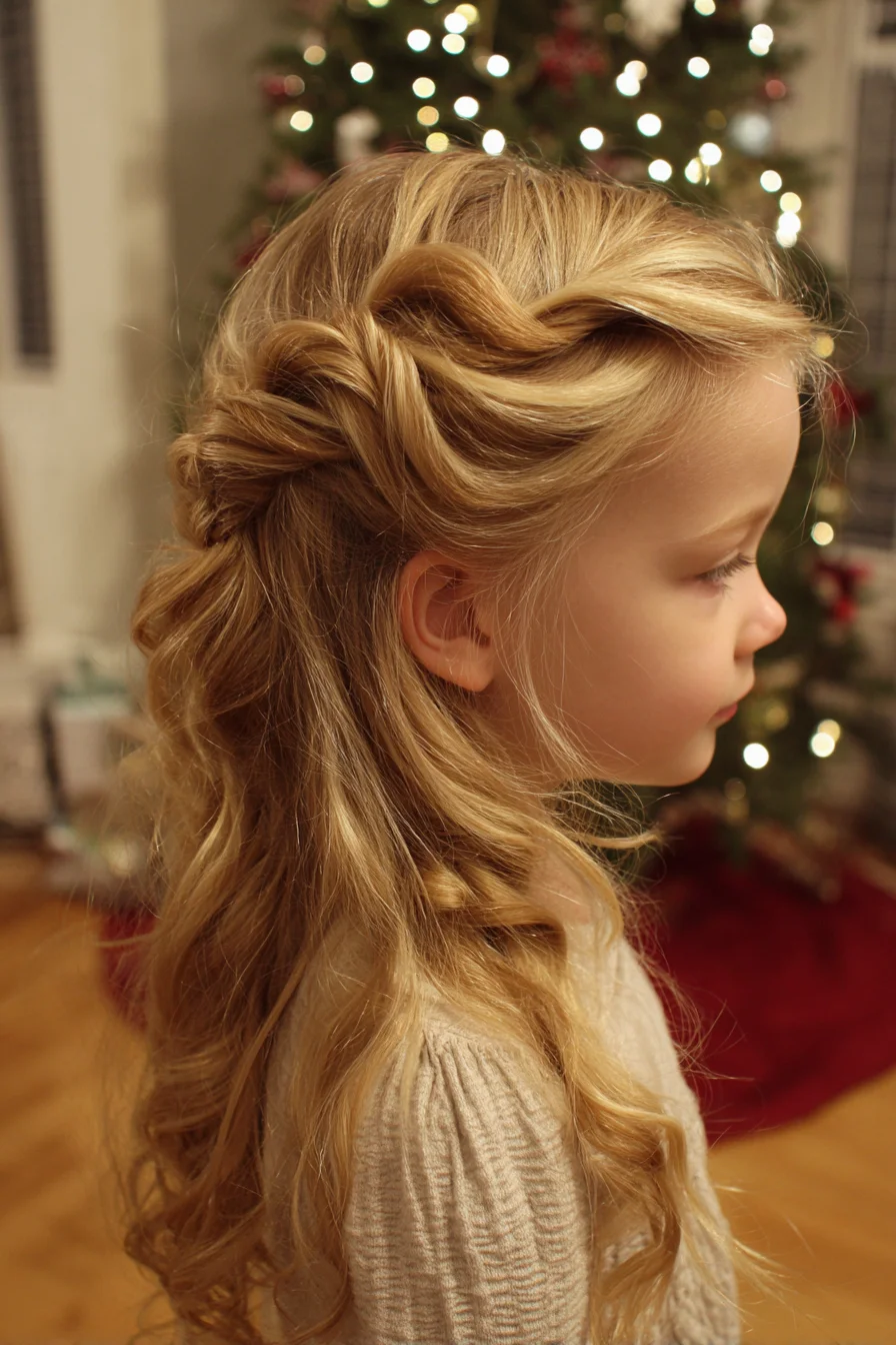 Half-Up Twisted Curls for Fine to Medium Hair