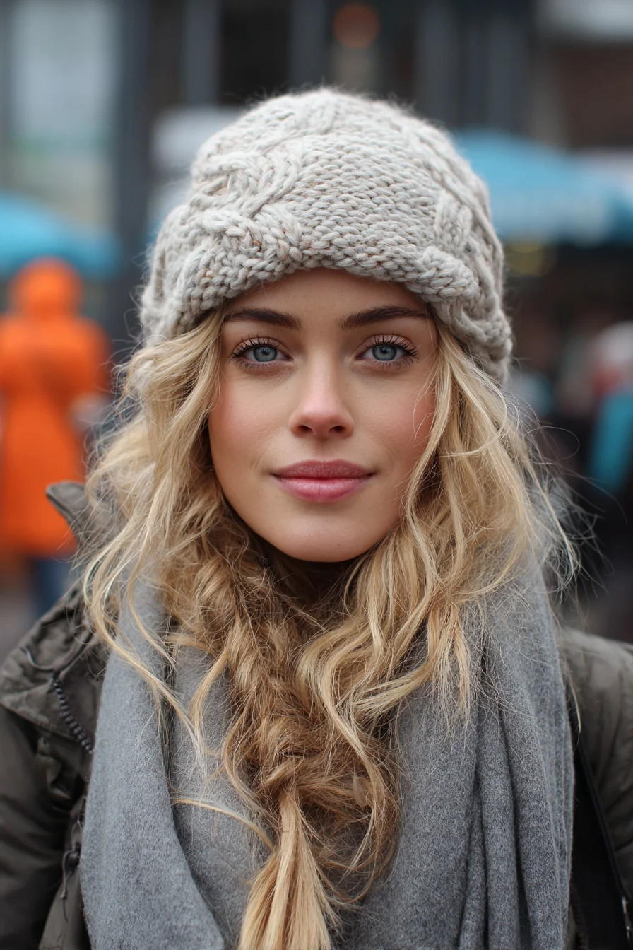 Hat‑Friendly Boho Messy Braid with Beachy Waves