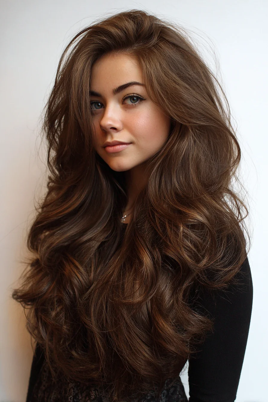 Long Layered Blowout with Face‑Framing Volume