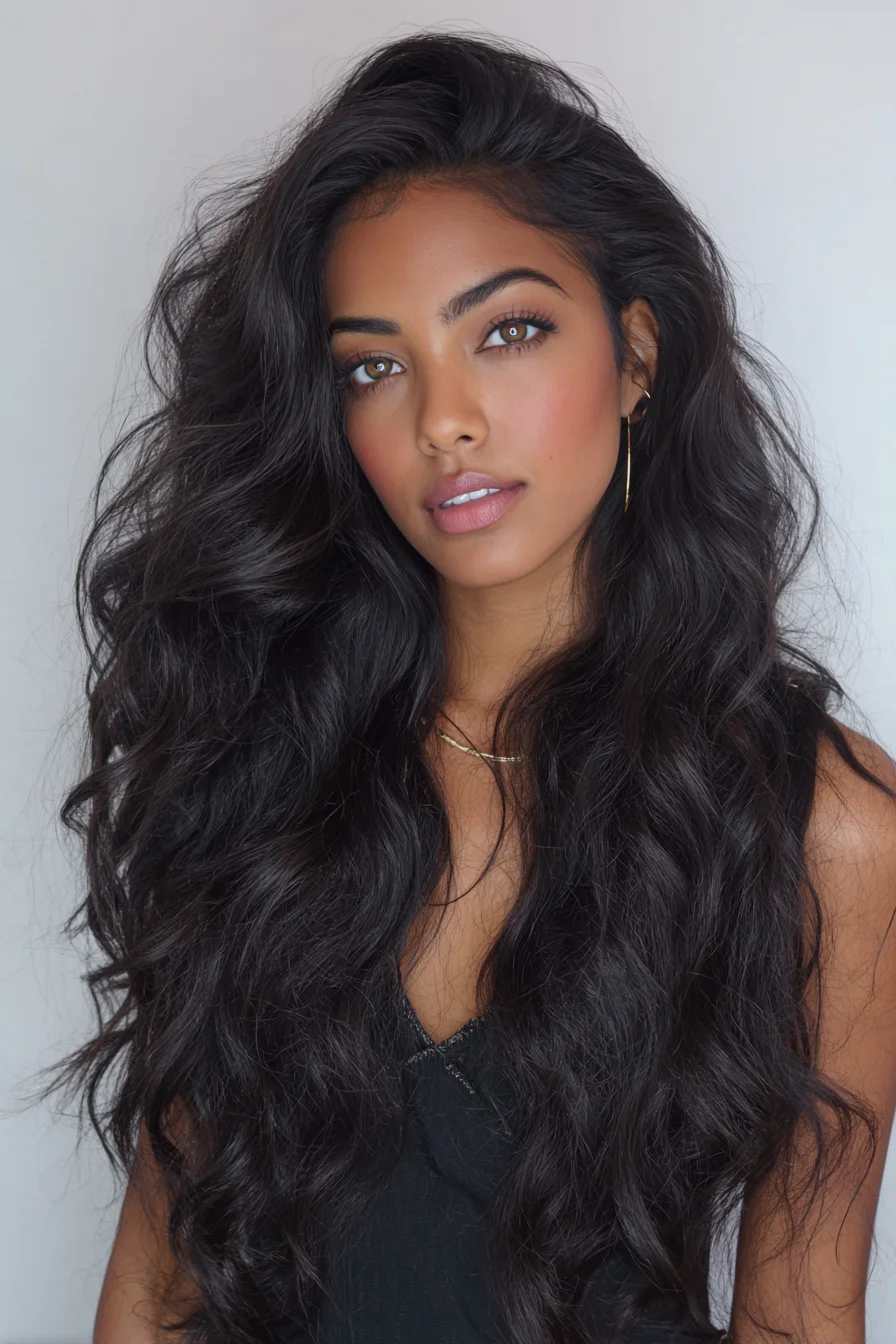 Long Layered Voluminous Waves — Ideal for Thick, Wavy & Curly Hair