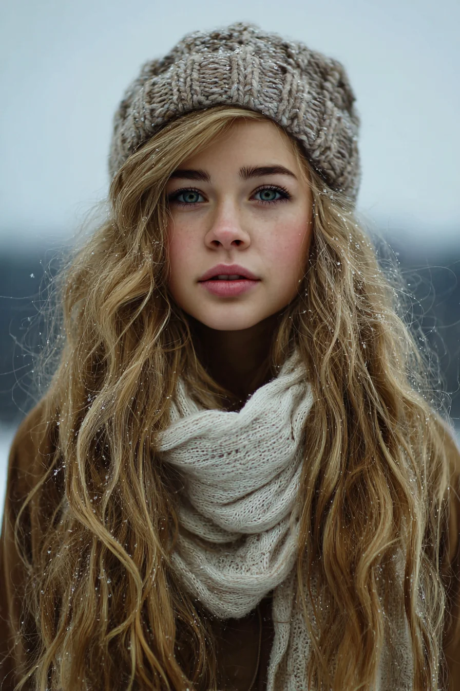Long Natural Beachy Waves — Hat-Friendly Winter Texture