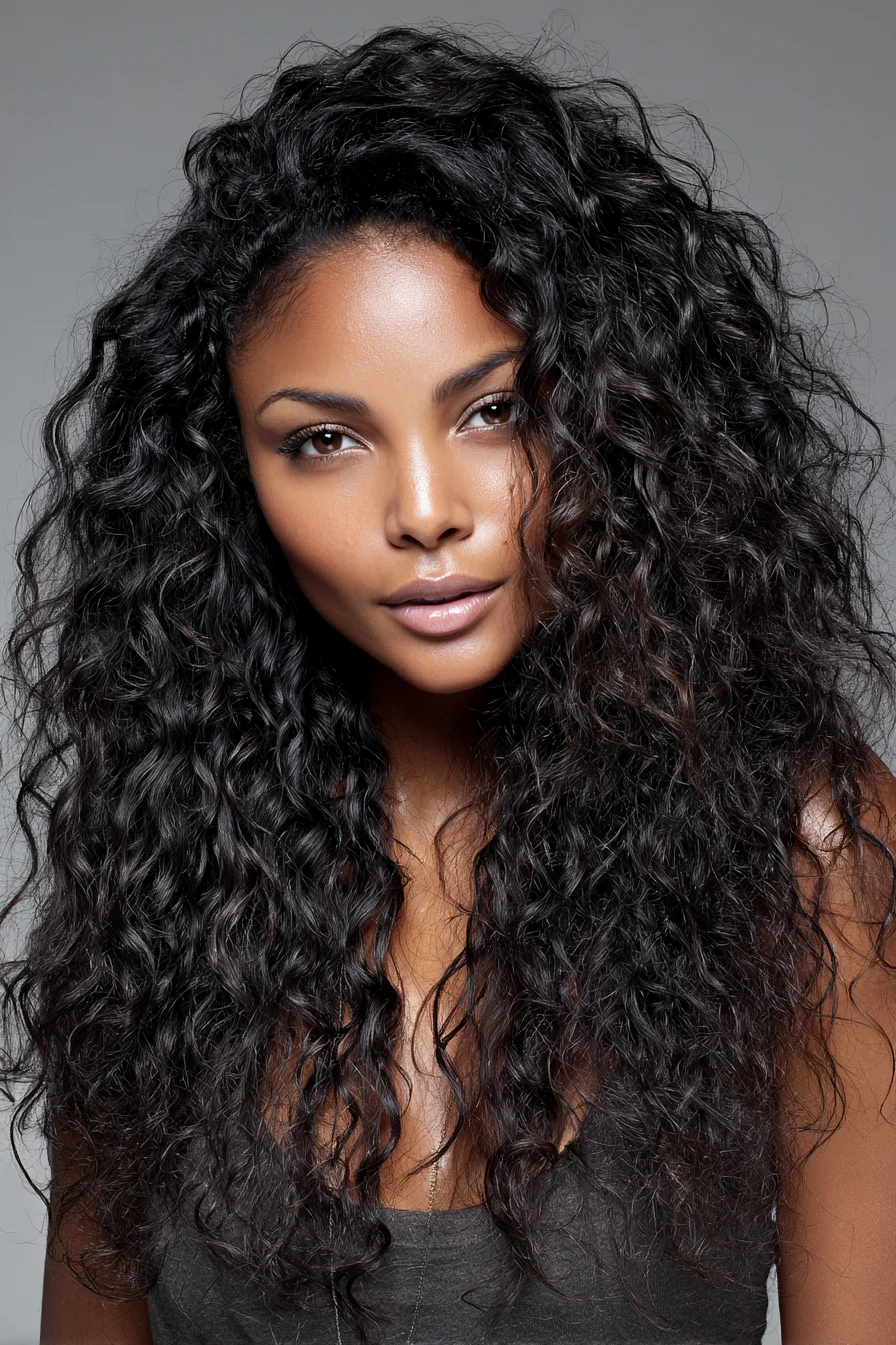 Long Voluminous Defined Curls — Natural Textured Curly Hairstyle
