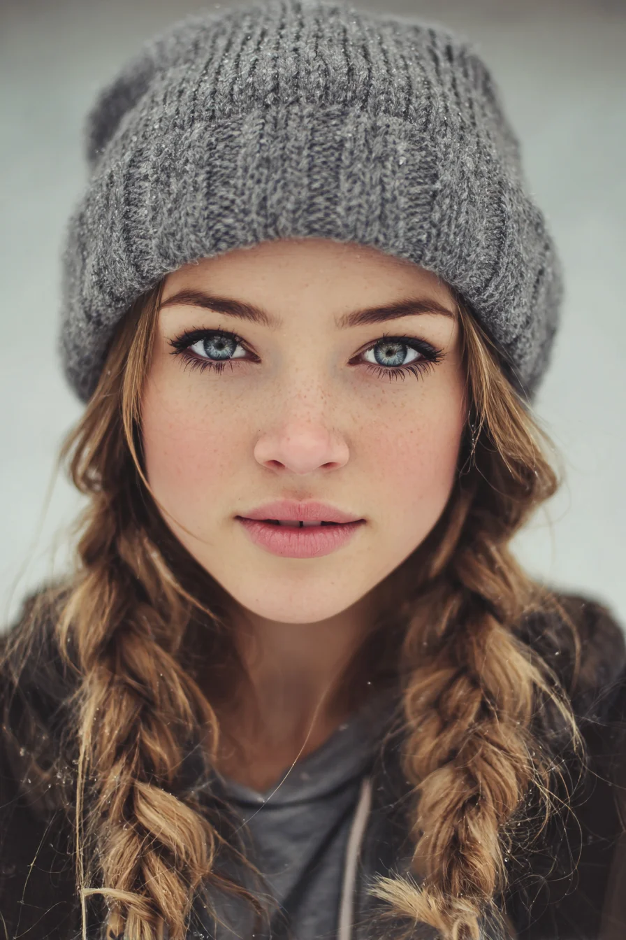 Loose Textured Low Double Braids — Beanie-Friendly Beachy Pigtails