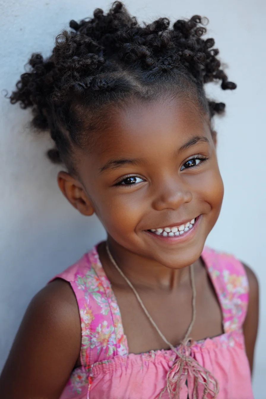 Mini Bantu Knots with Flat-Twist Parting — Defined Natural 3B–4C Styles