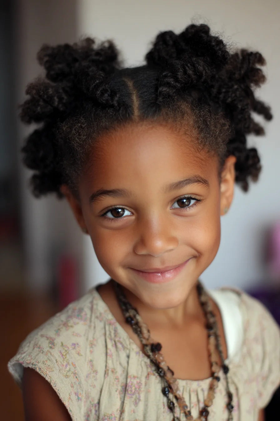 Mini Twist-Puff Bantu Style for Natural 4A–4C Hair