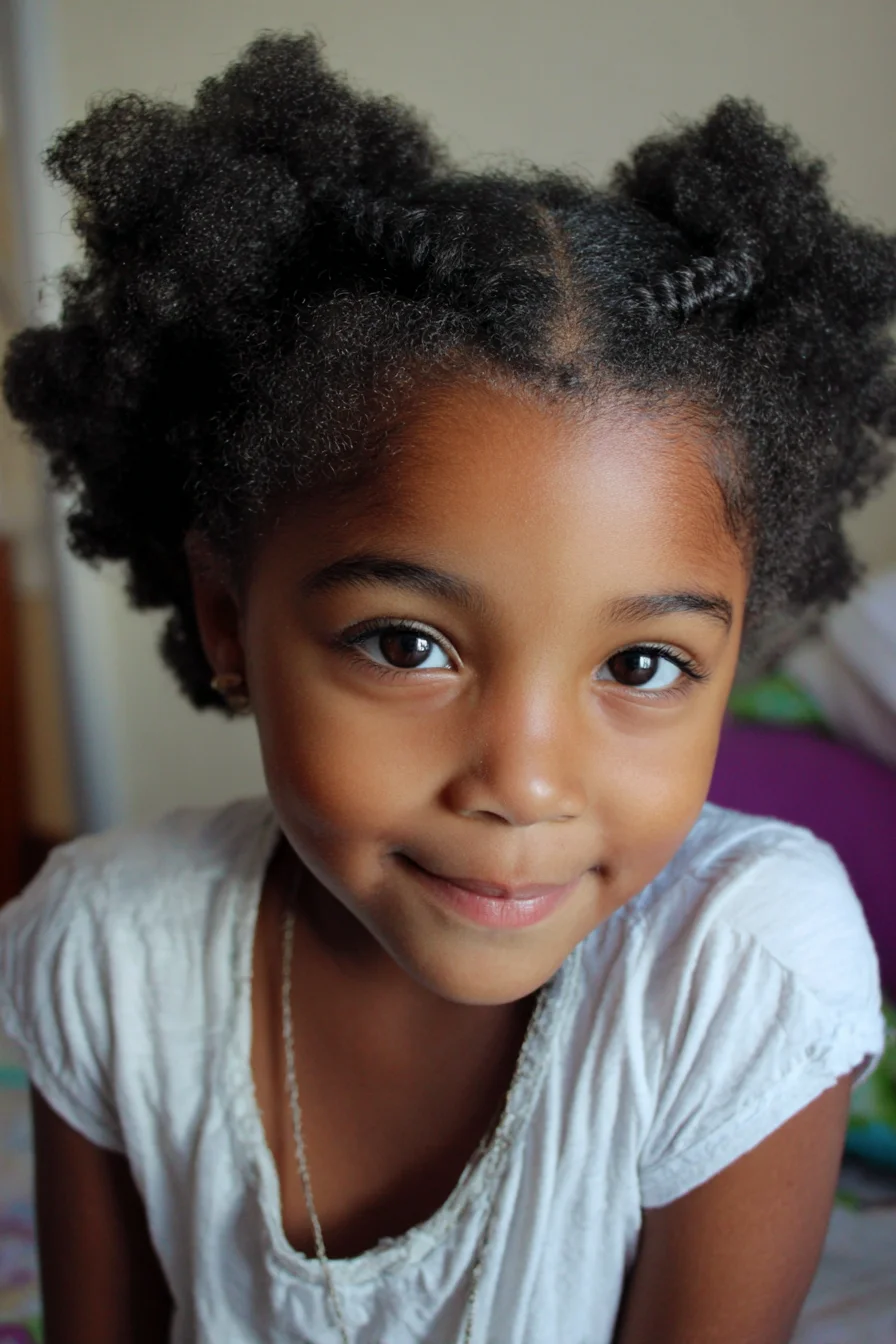 Sectioned Mini Puffs for Natural Coily/Kinky Hair