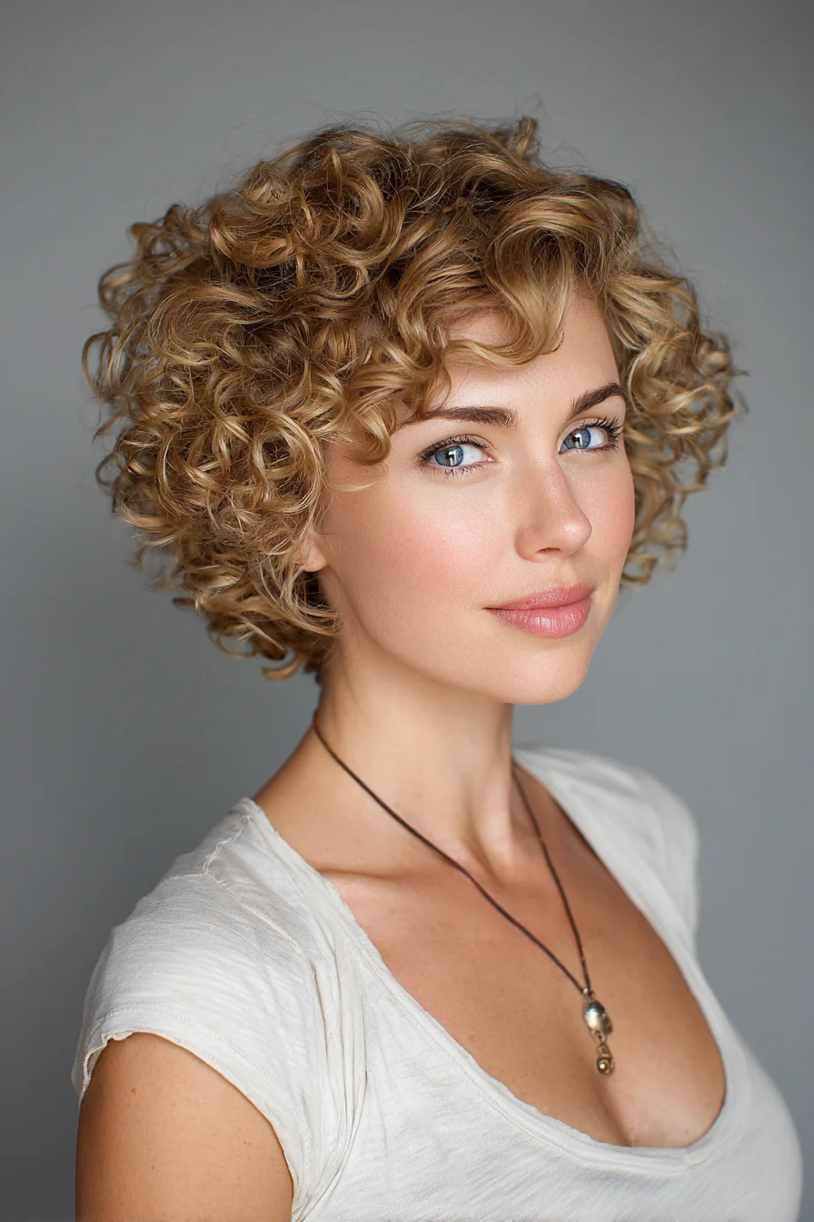 Short Curly Bob with Defined Ringlets — Short Curly Hairstyle