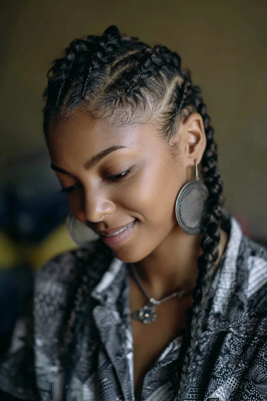 Sleek Feed‑In Cornrows into Long Braids — Cornrow Braided Style