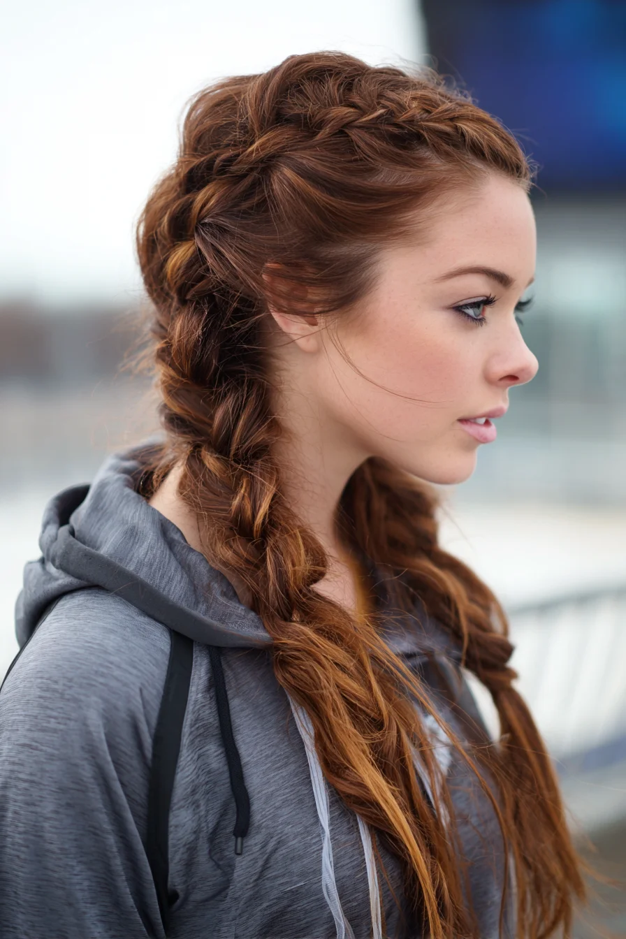Textured Double Dutch Braids with Loose Boho Volume