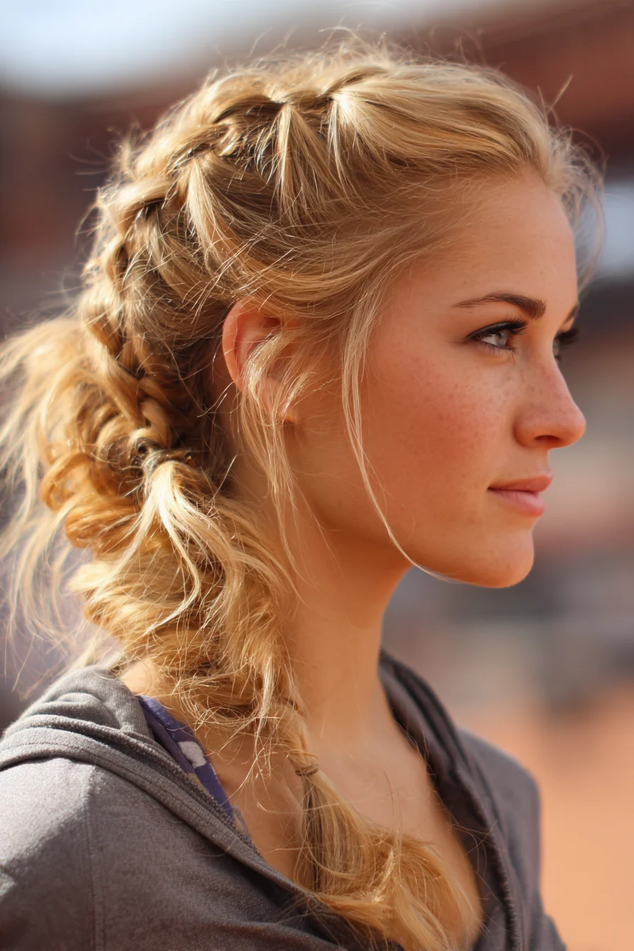 Textured Dutch Side Braid — Messy Boho Braid for Medium to Long Hair