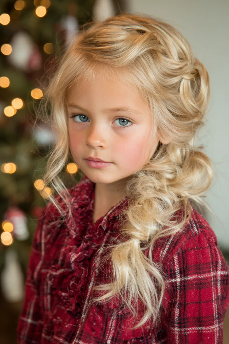 Textured Side Braid with Soft Face‑Framing Waves